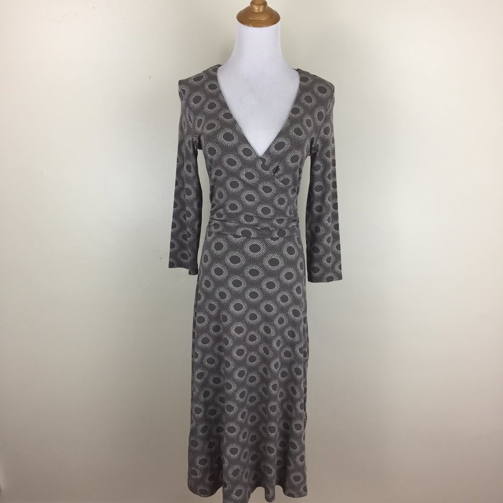 BODEN Printed Stretchy Faux Wrap Dress